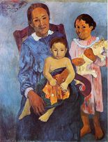 Поль Гоген Таитянская женщина с двумя детьми-1901